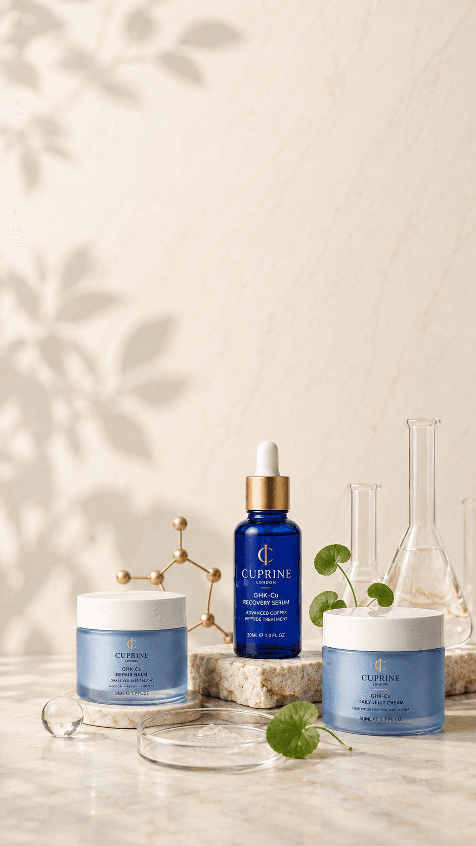 The Cuprine GHK-Cu collection with scientific botanicals